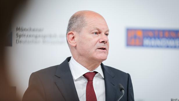 German Chancellor Olaf Scholz at the Munich High-Level Economic Talks