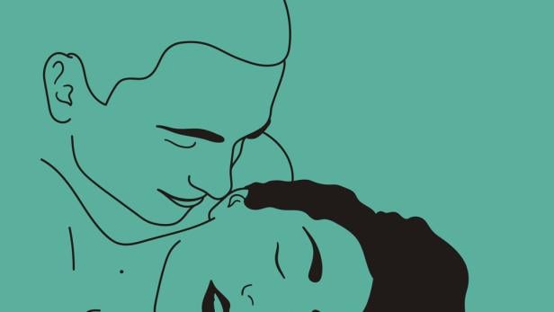 Frau und Mann beim Geschlechtsverkehr.