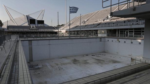 Das Schwimmsportzentrum von Athen ist dem Verfall preisgegeben.