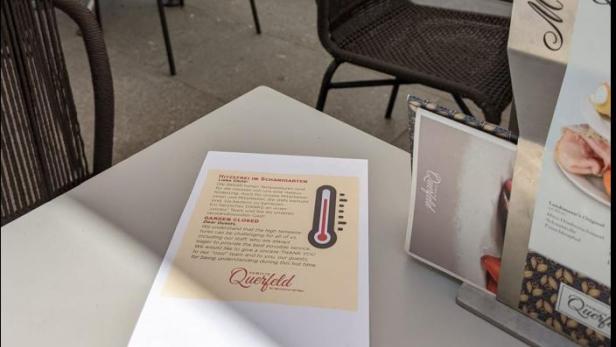 Hitzefrei für Kellner: Café Mozart schließt Gastgarten ab 32 Grad
