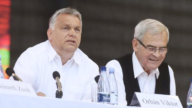 Archivfoto: Orbán in Baile Tusnad (ungarisch: Tusnádfürdö) im Sommer 2019