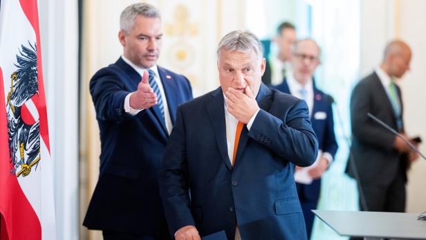 Ungarischer Wien-Besuch: Viel Orbán, wenig Nehammer
