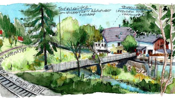 Ein Spaziergang in Haslach an der Mühl - immer am Fluss entlang