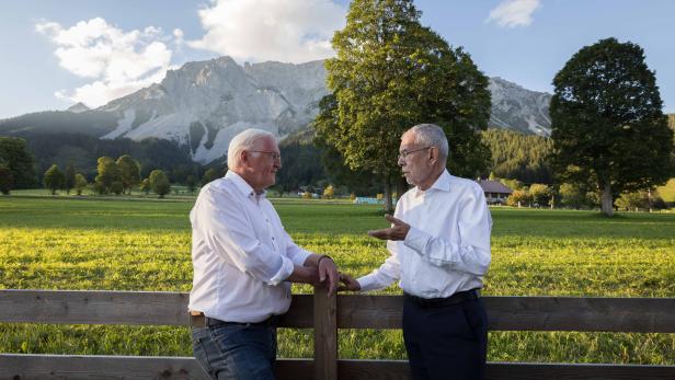 Vor wunderbarer Bergkulisse: Van der Bellen traf Steinmeier
