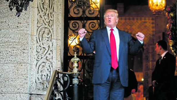 FILE PHOTO: U.S. President-elect Donald Trump at Mar-a-Lago estate in Palm Beach, Florida