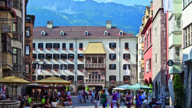 Die Innsbrucker Altstadt mit Goldenem Dachl
