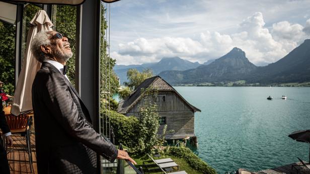 Hollywood-Star Morgan Freeman am Wolfgangsee