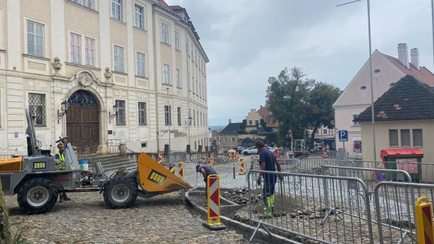 Mittelalterliches Pflaster in Krems ist nicht behindertengerecht