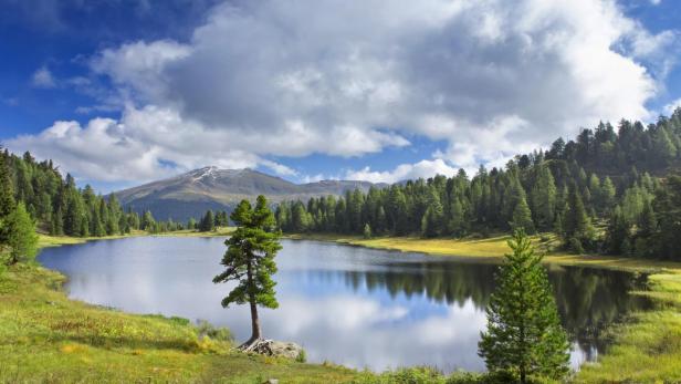 Schwarzsee beautiful alpin lake in Austrian Alps