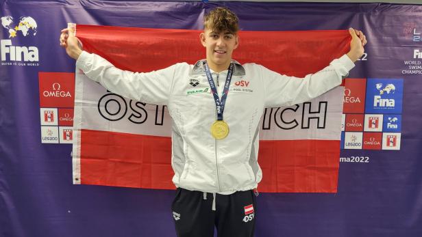 Gold bei der Junioren-WM: Schwimmer Mladenovic badet im Erfolg