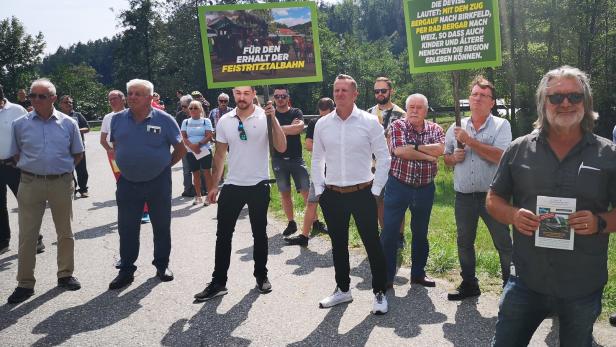 Demonstration für Erhalt der Feistritztalbahn in der Oststeiermark
