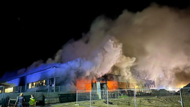 120 Feuerwehrleute bei Großbrand auf Salzburger Schlachthof im Einsatz
