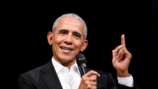 Former U.S. President Barack Obama speaks at the Copenhagen Democracy Summit