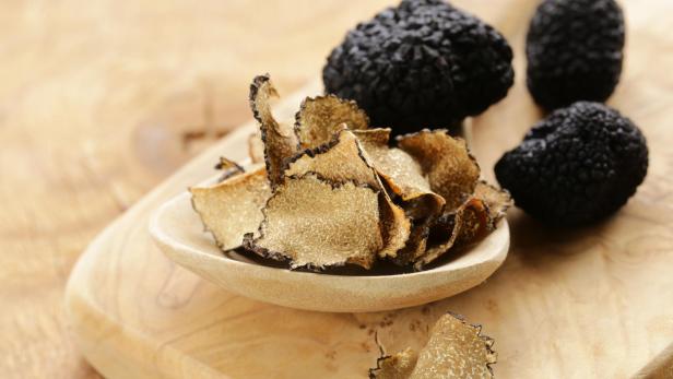 expensive rare black truffle mushroom - gourmet vegetable