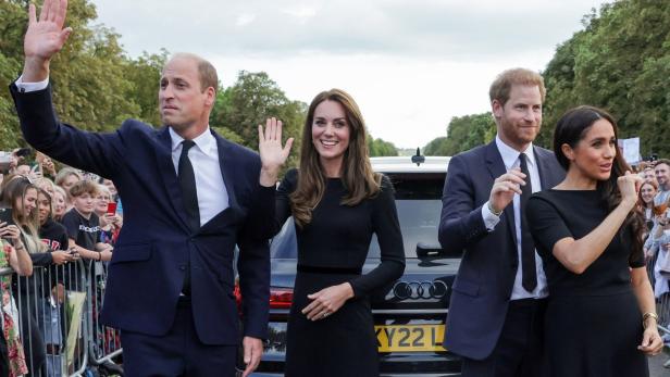 Prinz William, Prinzessin Kate, Prinz Harry und Herzogin Meghan