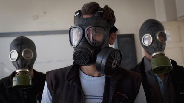 Übung gegen Einsatz von Giftgas in Aleppo