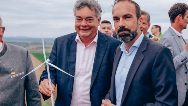 Mehr Windräder in Prinzendorf: Werner Kogler, Markus Winter