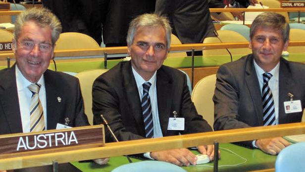 Faymann wirbt im Überseemarkt Kalifornien