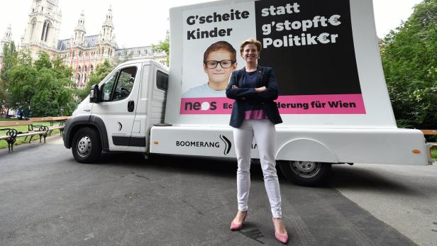 Neos-Spitzenkandidatin Beate Meinl-Reisinger hält nichts von FPÖ-Vergleichen: „Wir haben Haltung, die Freiheitlichen hetzen.“