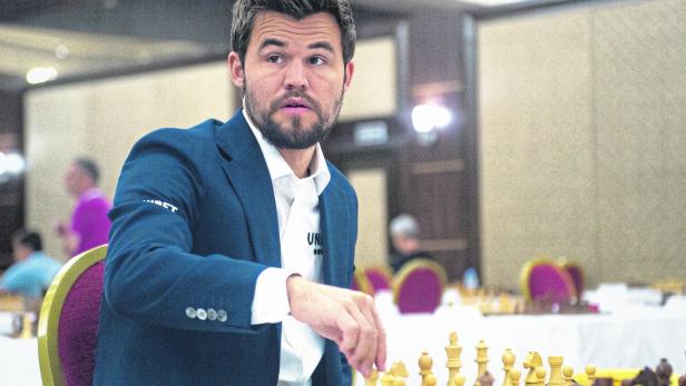 Chess World Champion Magnus Carlsen at the 36th European Club Cup in Struga 