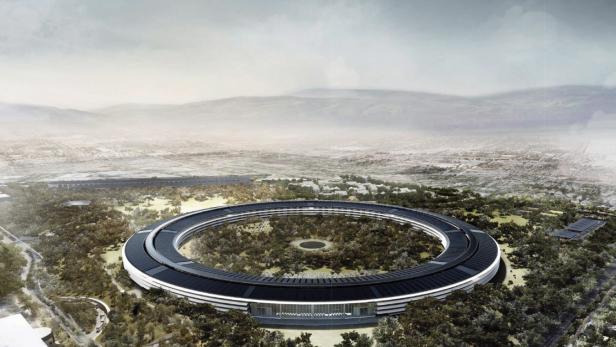 Schöne, neue Arbeitswelt? Literarische Vorlage für Dave Eggers „The Circle“ ist das zukünftigen Apple-Hauptquartier, das gerade in Cupertino, im Silicon Valley entsteht.