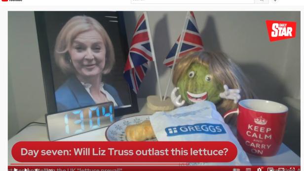 Hohn im Netz: Dieser Salatkopf hat Liz Truss besiegt
