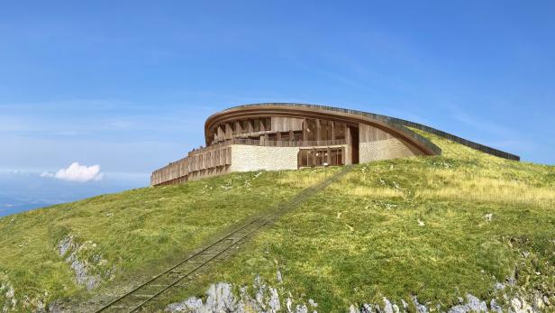 Das Gipfelhotel am Schafberg soll behutsam in die Berglandschaft auf 1.782 Metern integriert werden.