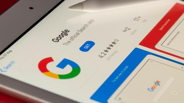 Tablet mit Google auf dem Screen