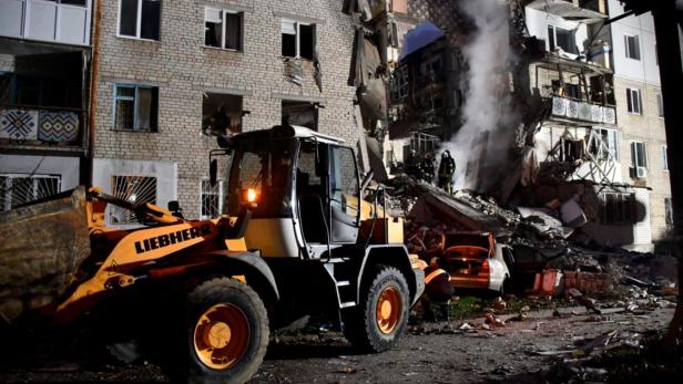 Russische Rakete zerstört Wohnhaus in Mykolajiw