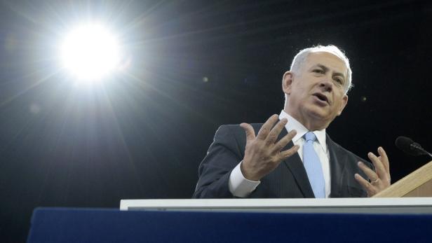 &quot;Ich bin bereit, mit unseren palästinensischen Nachbarn einen historischen Frieden zu schließen&quot;, sagt Netanyahu.