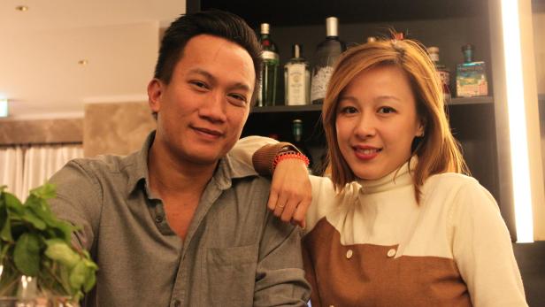 Gastronomen Van Dung Phung und Catey Choo im neuen Restaurant „M1ne“.