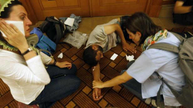 Verletzte Demonstranten nahe dem Taksim-Platz (Archivbild, Juni 2013).