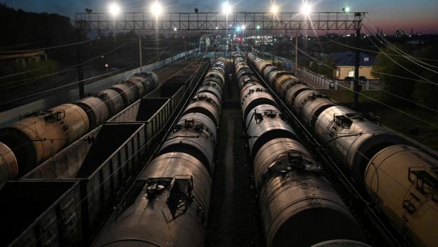 FILE PHOTO: A view shows railroad freight car in Omsk