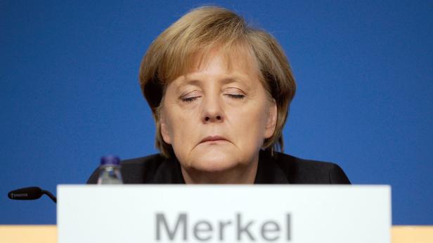 Müde: Die deutsche Bundeskanzlerin Angela Merkel