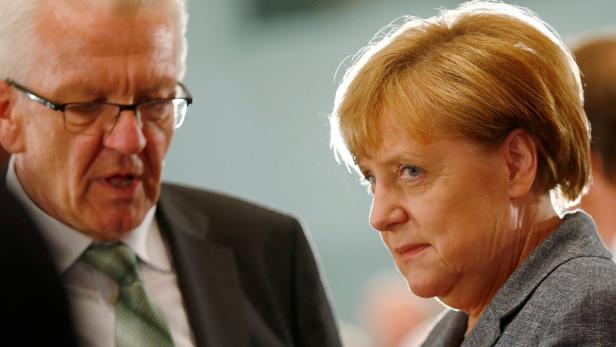 Kretschmann und Merkel sind beide Fans von Schwarz-Grün.