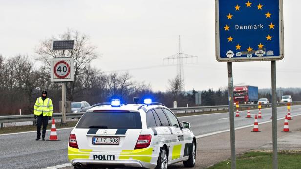 Polizei an der dänisch-deutschen Grenze