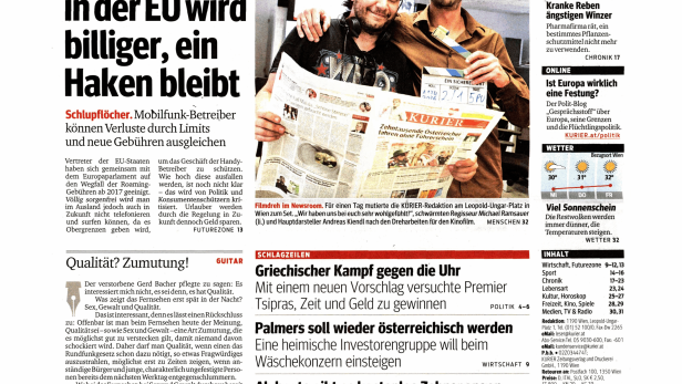 Schlagzeile vom 01.07.2015Telefonieren in der EU wird billiger, ein Haken bleibtKurier