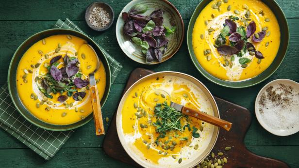 Kürbis-Gerichte sind gesund und schmecken gut.