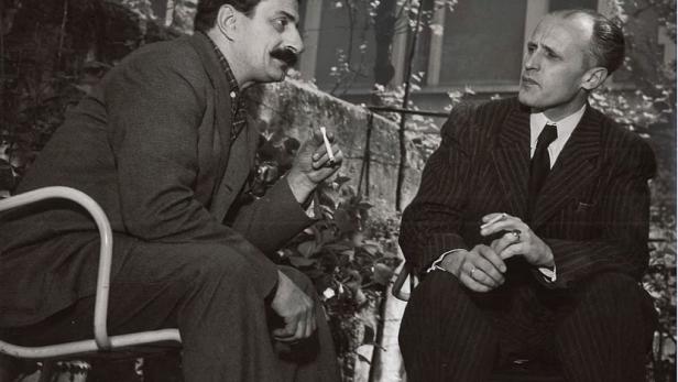 Verleger Otto Müller mit „Don Camillo und Peppone“-Autor Giovanni Guareschi