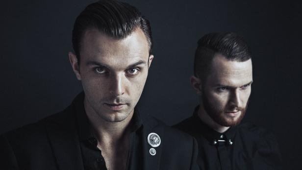 Hurts mit Hutchcraft (li.) treten am 26. 2. im Wiener Gasometer auf