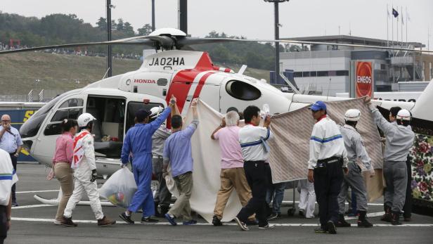 Alex de Angelis wurde mit dem Helikopter ins Krankenhaus gebracht.