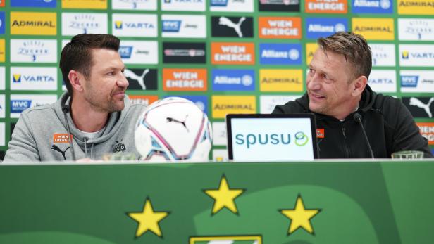 Gell, du magst mi: Rapid-Trainer Zoran Barisic schätzte den Spieler Markus Katzer (li.), nun ist der Sportdirektor sein Vorgesetzter