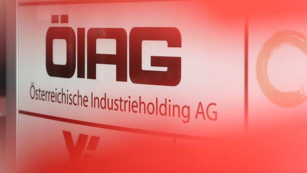 Das Logo der ÖIAG, Österreichische Industrieholding AG.