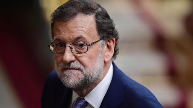 Spaniens Ministerpräsident Mariano Rajoy ist sichtlich geknickt.