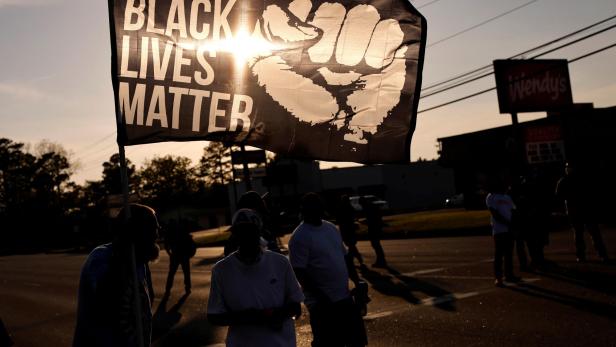 FILE PHOTO: Protester march a week after Andrew Brown Jr. was killed by deputies in Elizabeth City