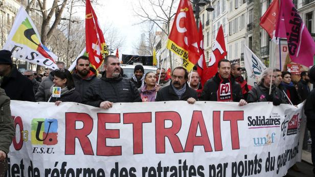 Französische Pensionsreform löst Massenproteste aus