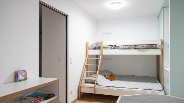 Eine Wohneinheit für eine Frau mit Kindern im neuen Frauenhaus in Wien