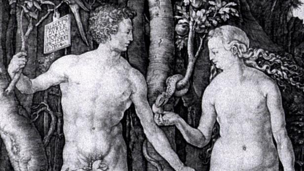 -ZU APA KI VON HEUTE- &quot;Adam und Eva&quot; von Albrecht Dürer ist Teil einer Ausstellung die dem Thema &quot;Dürer Kupferstichkabinett&quot; gewidmet ist und vom 27.Februar bis zum 13.April im Akademiehof zu sehen ist.. APA-Photo: PR