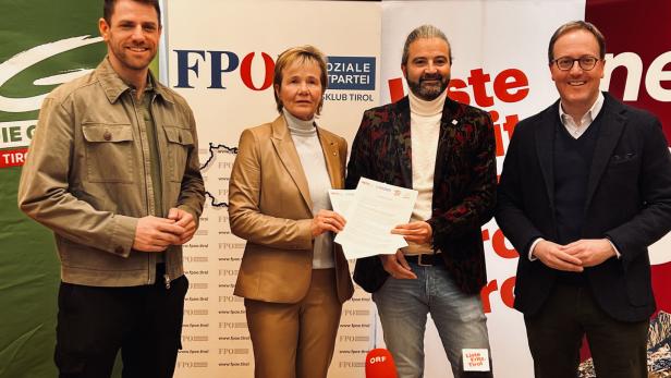 Gemeinsame Initiative von Gebi Mair (Grüne), Evelyn Achhorner (FPÖ), Markus Sint (Liste Fritz) und Dominik Oberhofer (Neos)