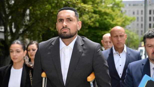 Tennis star Nick Kyrgios arrives at the ACT Magistrates Court in Canberra